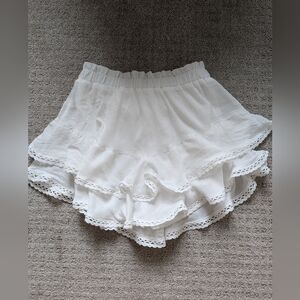 Amazon White Ruffle Lace Women Skort